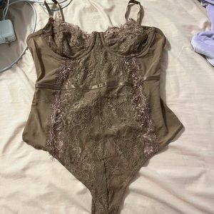 brown/ beige bodysuit